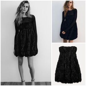 ZARA ~ STRUCTURED FLORAL MINI DRESS